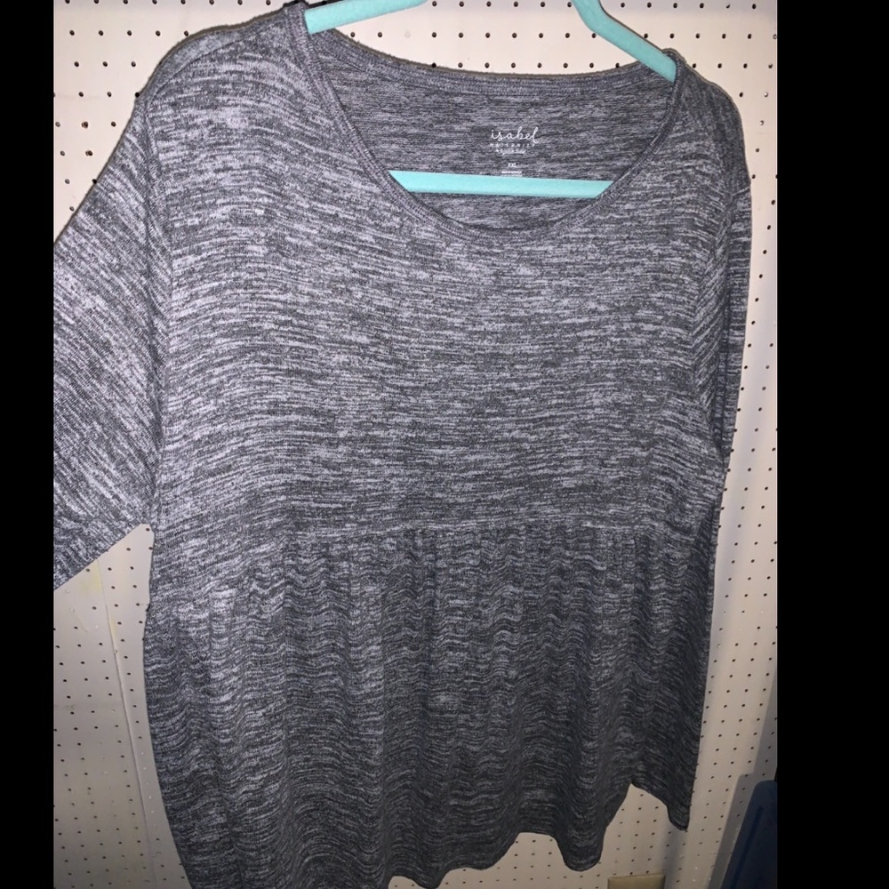 Grey soft peplum Like top